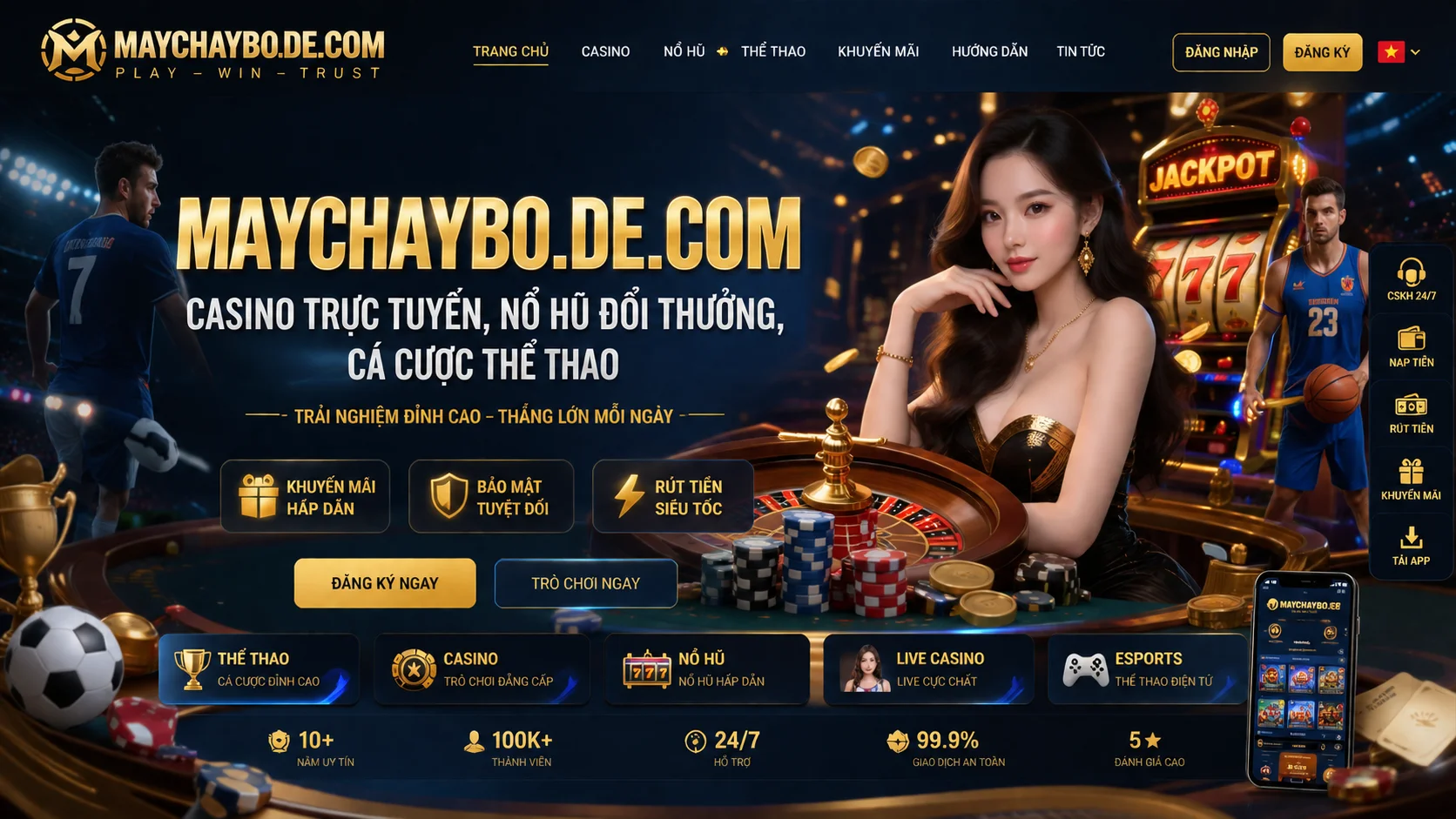 Khu nổ hũ và jackpot